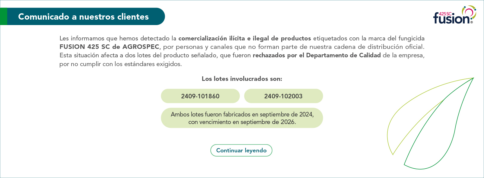 Comunicado a nuestros clientes